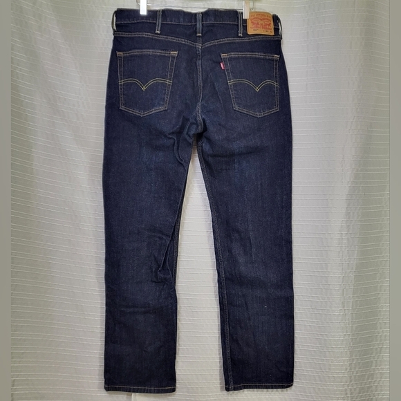 Levi's 514 Flex Straight Fit Jeans Dark Wash Blue Men's 38 (Actual 37x31) - Picture 11 of 11